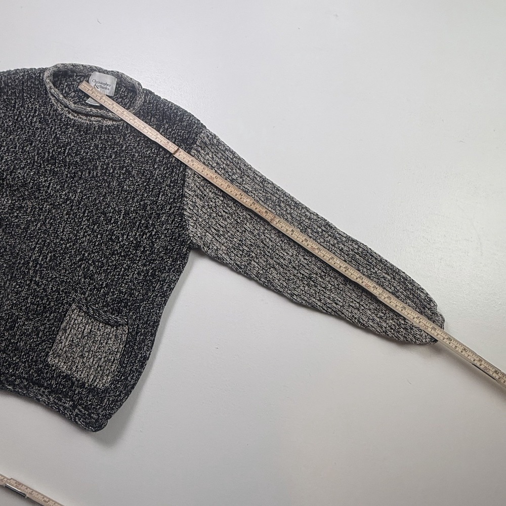 Christopher & Banks Size S Sweater Women's Pullover Long Sleeve Knit Black Gray - Picture 8 of 9